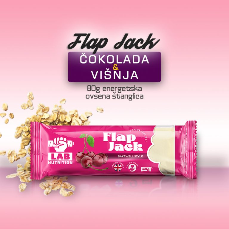 Ovsena štanglica FLAP JACK Višnja&Bela čokolada
