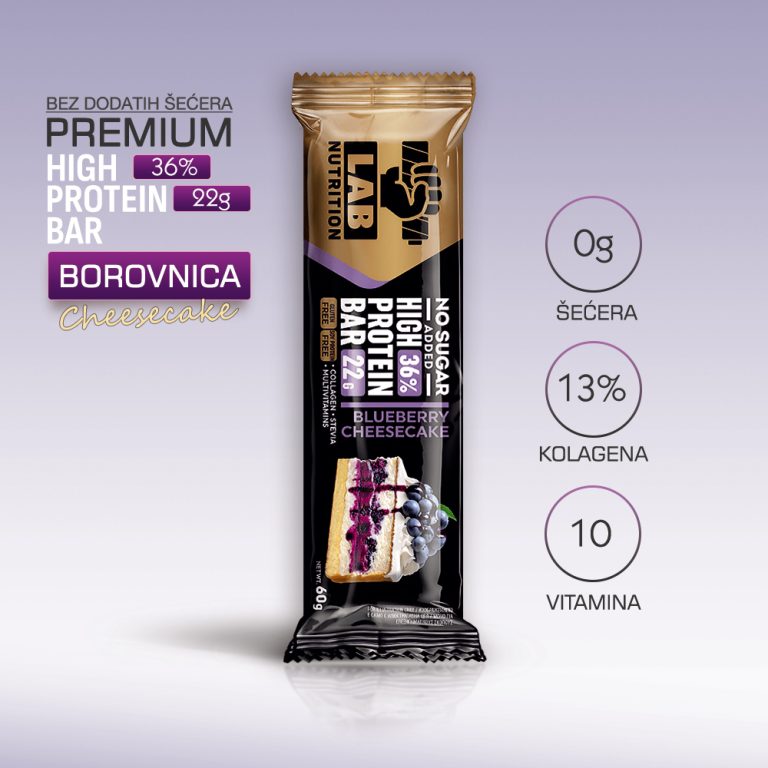 Proteinska čokoladica bez šećera – Borovnica i Cheesecake – PREMIUM
