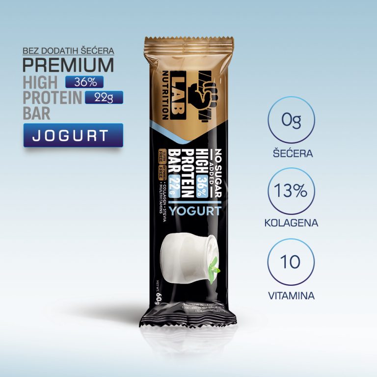 Proteinska čokoladica bez šećera – Jogurt – PREMIUM