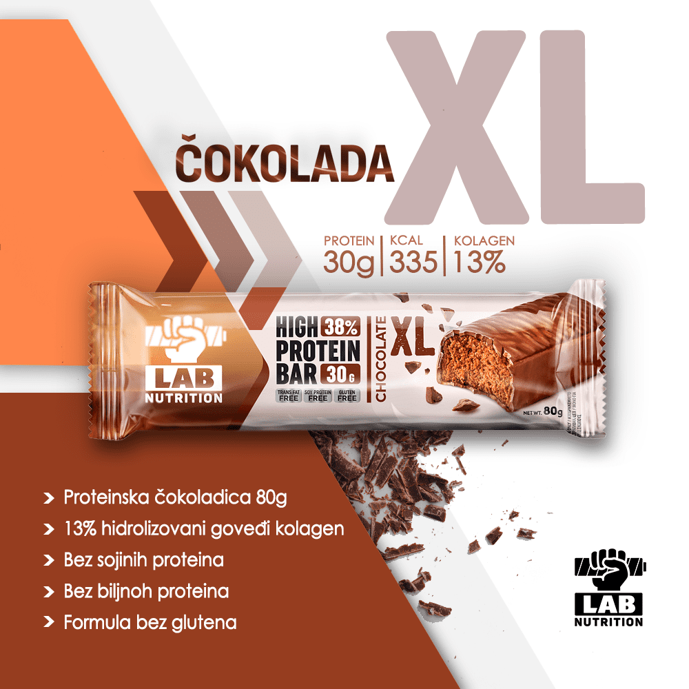 XL Proteinska čokoladica – ČOKOLADA – 80g – CLASSIC