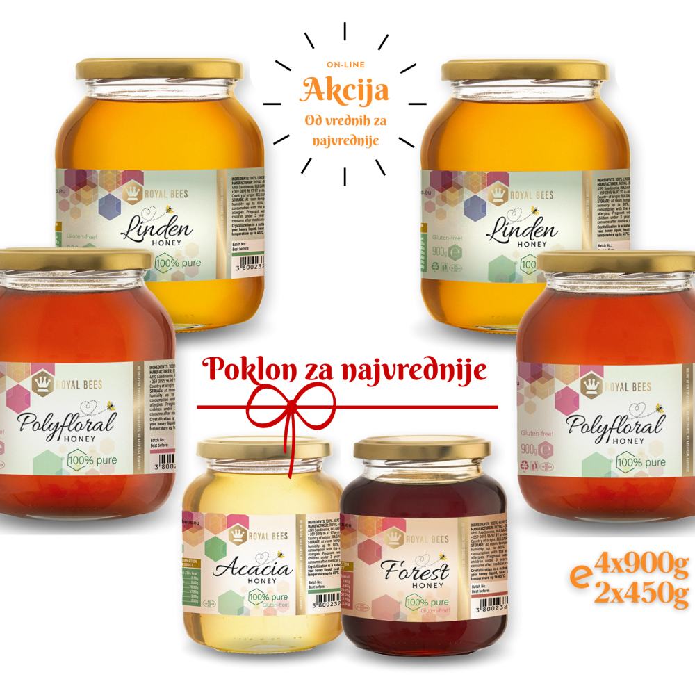 A Selekcija meda 4 + Gratis 2x450g - Od vrednih za najvrednije
