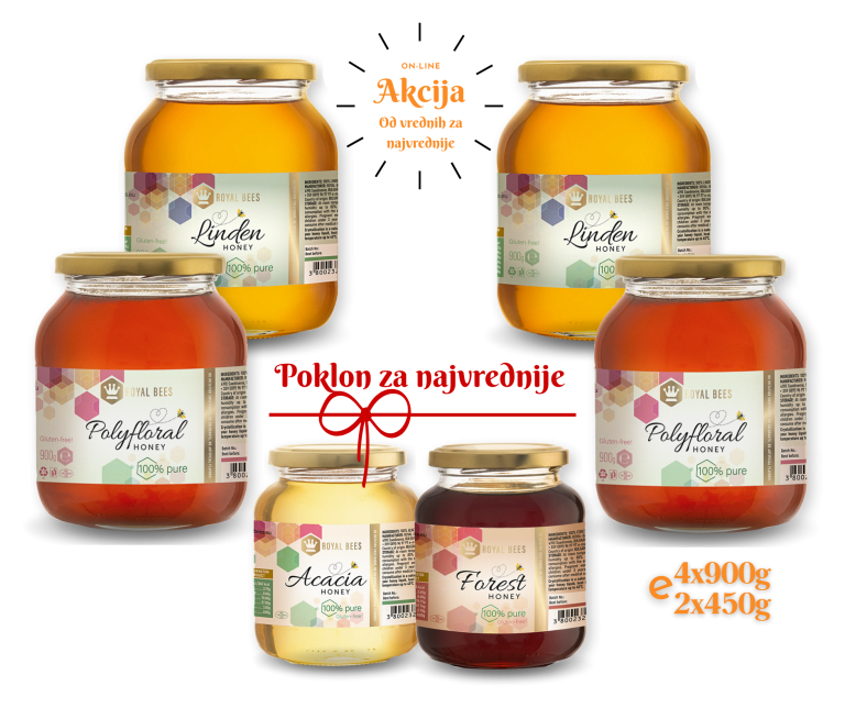 A Selekcija meda 4 + Gratis 2x450g - Od vrednih za najvrednije